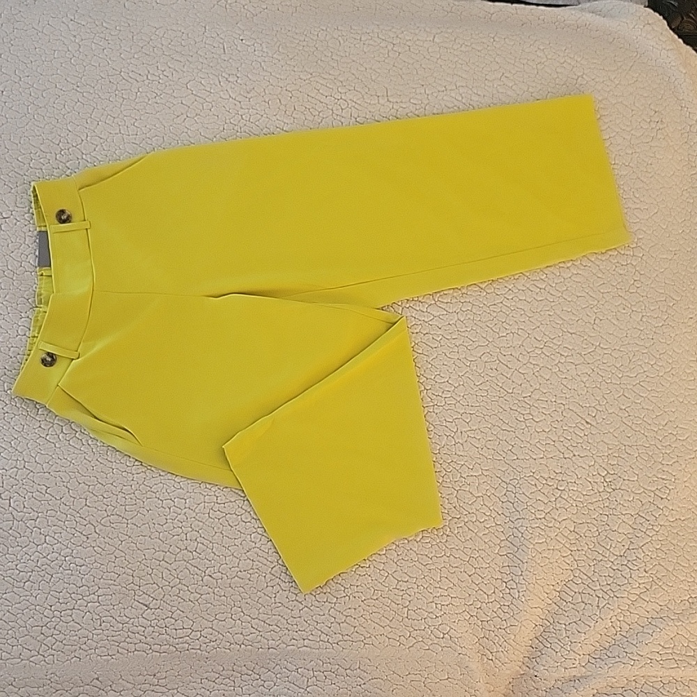New Lime green pants with button detail